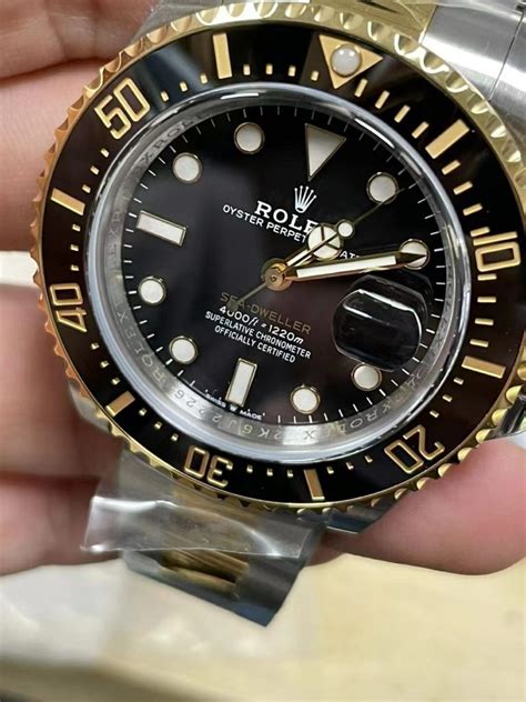 rolex sea dweller replica vs real|swell rolex clone sea dweller.